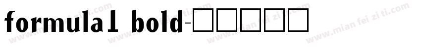 formula1 bold字体转换